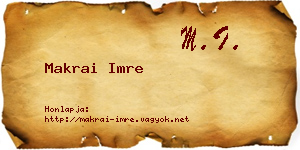 Makrai Imre névjegykártya